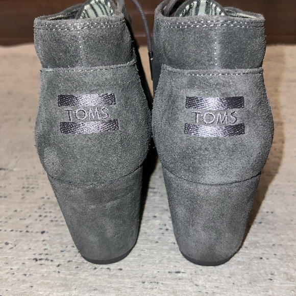 Tom's wedge booties size 11 women's gray - Picture 5 of 8